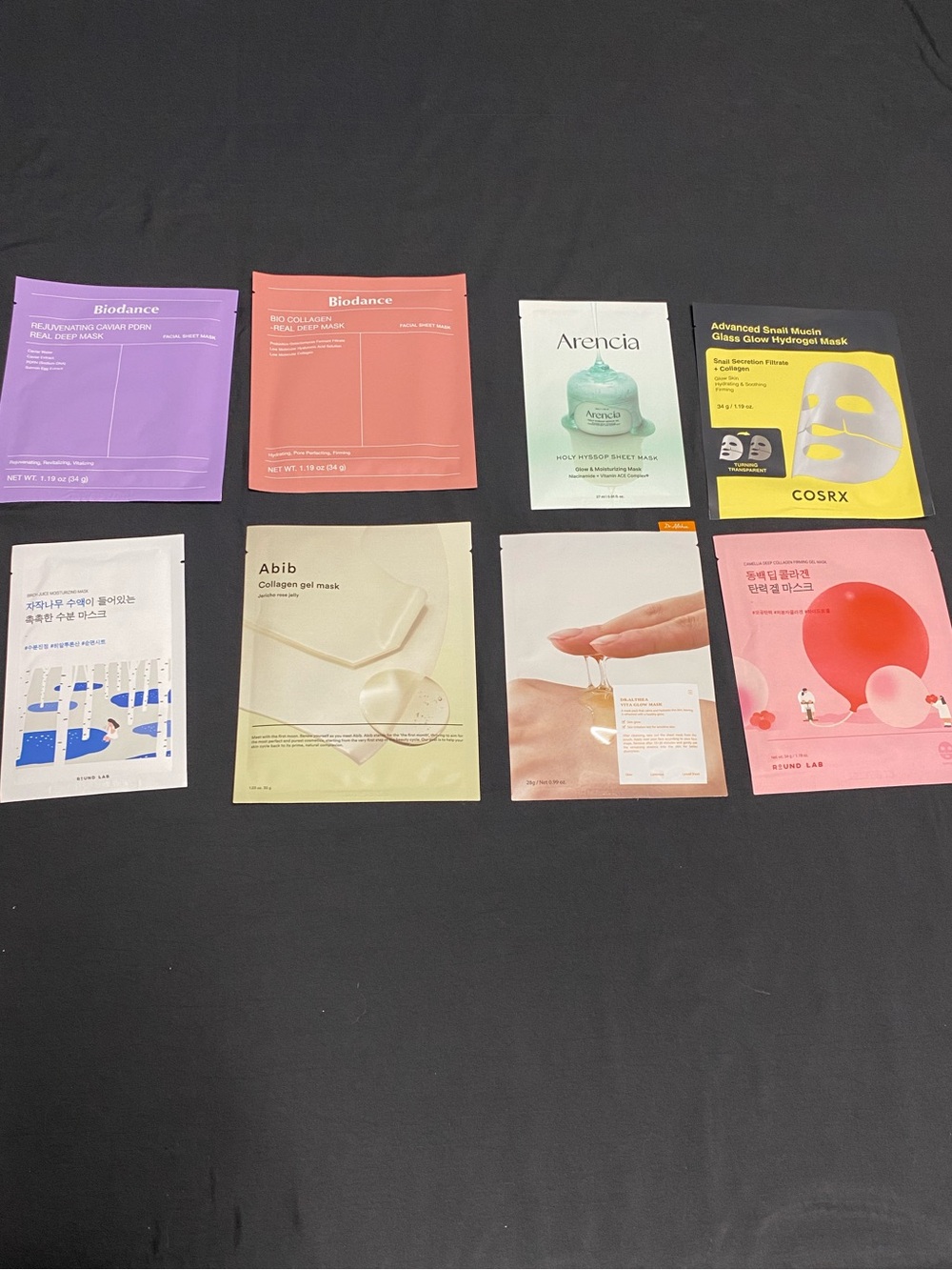 KBeauty Assorted Women's Sheet Mask Bundle - Collagen, PDRN, Moisturizing, Snail